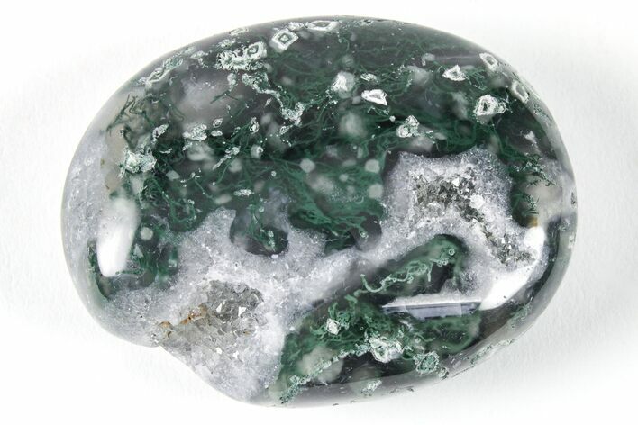 1.7" Polished Moss Agate Pocket Stones  - Photo 1